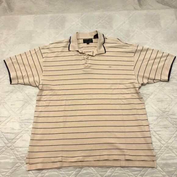 Alexander Juian Colours‎ tan/green stripe Polo shirt XL - Picture 1 of 3